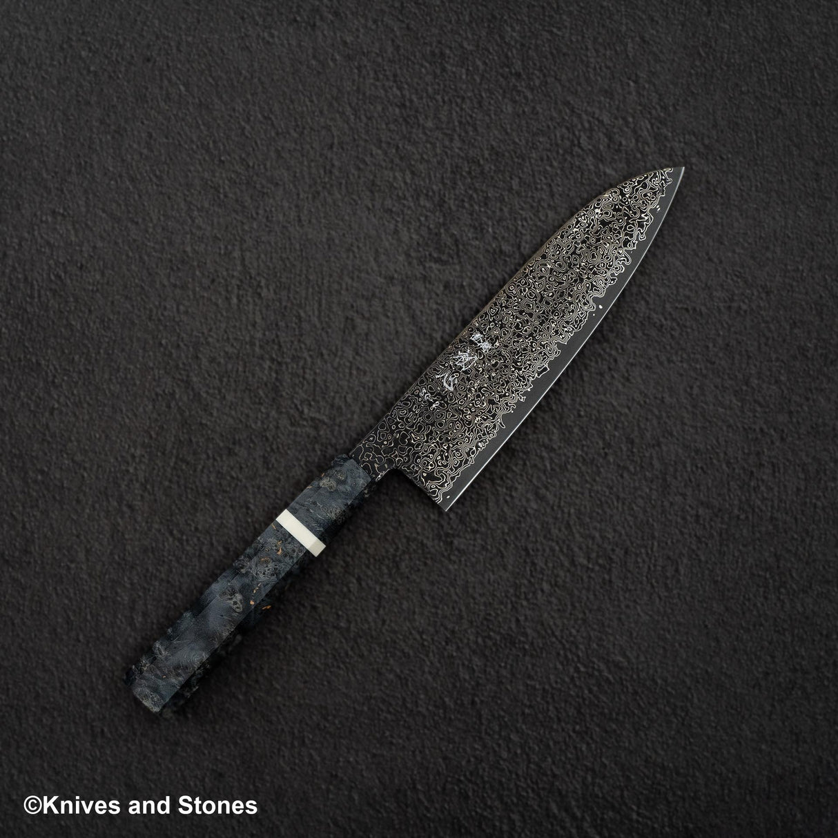 Hatsukokoro Saihyo SG2 黑染 黑大馬士革 三德 180mm 樺木