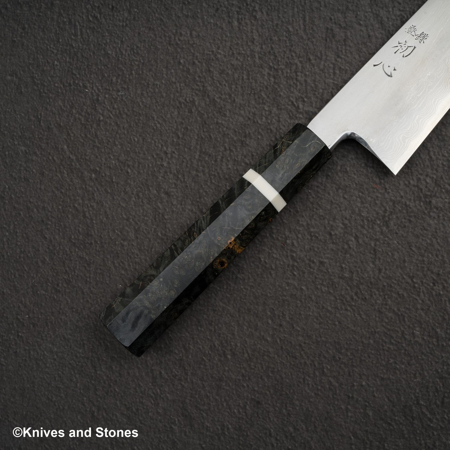 Hatsukokoro x Satoshi Nakagawa Blue 1 Damascus Gyuto 240mm