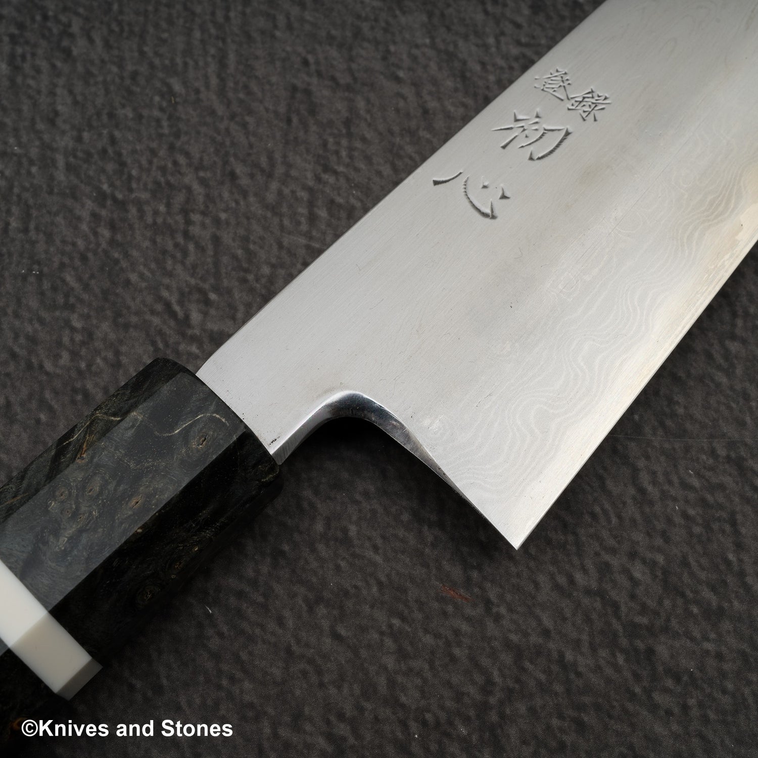 Hatsukokoro x Satoshi Nakagawa Blue 1 Damascus Gyuto 240mm