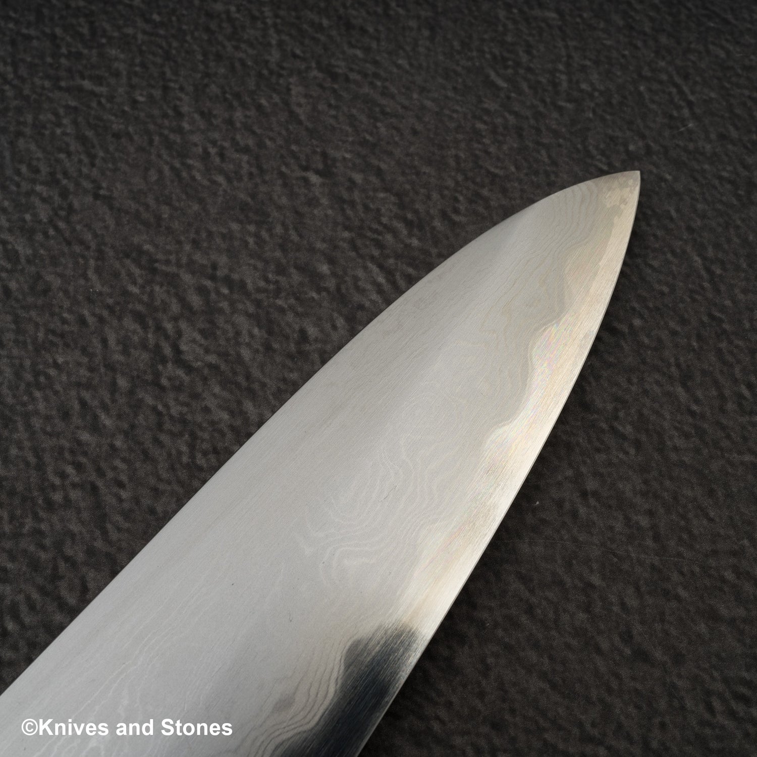 Hatsukokoro x Satoshi Nakagawa Blue 1 Damascus Gyuto 240mm