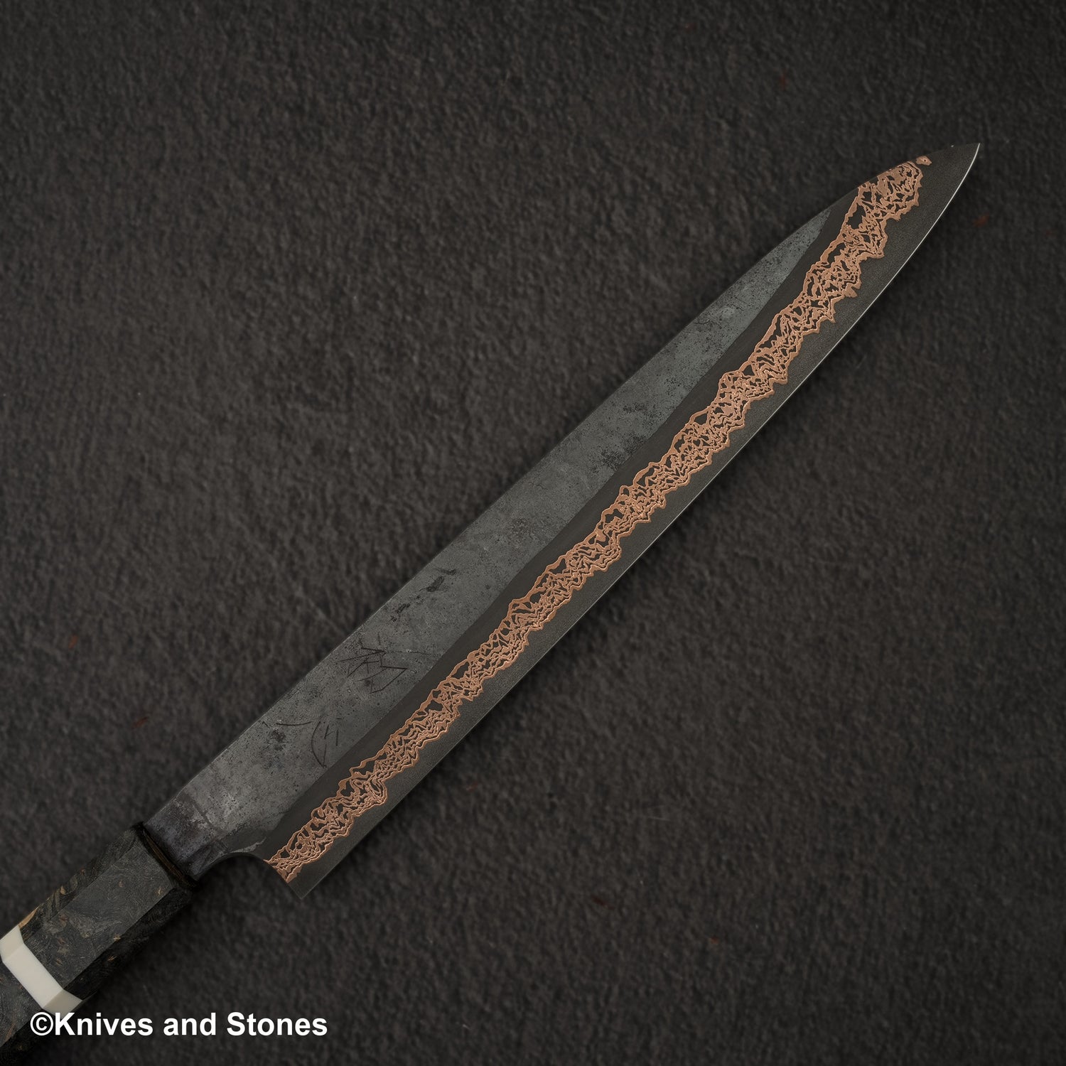 Hatsukokoro x Nigara Yorokobi SLD Copper Damascus Sujihiki 240mm Birch Handle