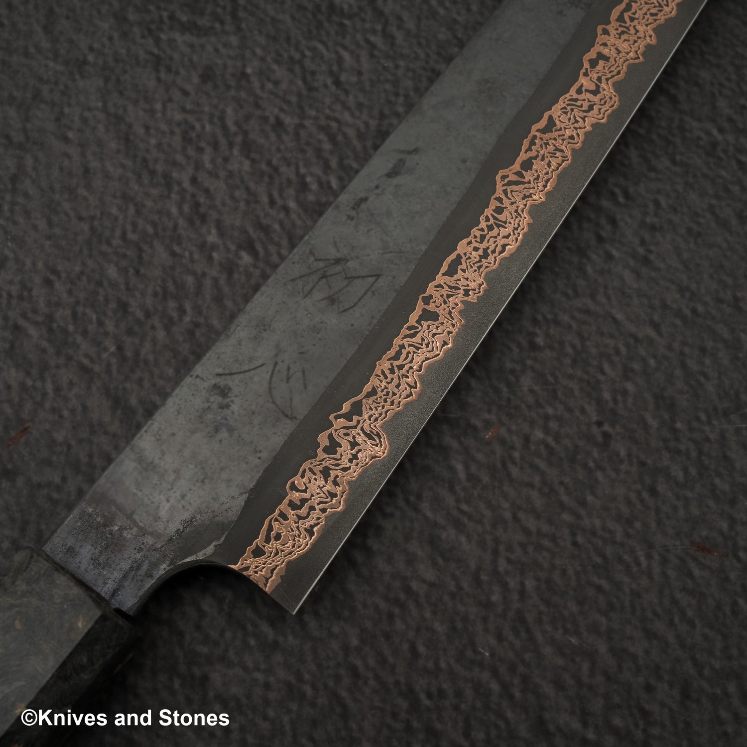 Hatsukokoro x Nigara Yorokobi SLD Copper Damascus Sujihiki 240mm Birch Handle