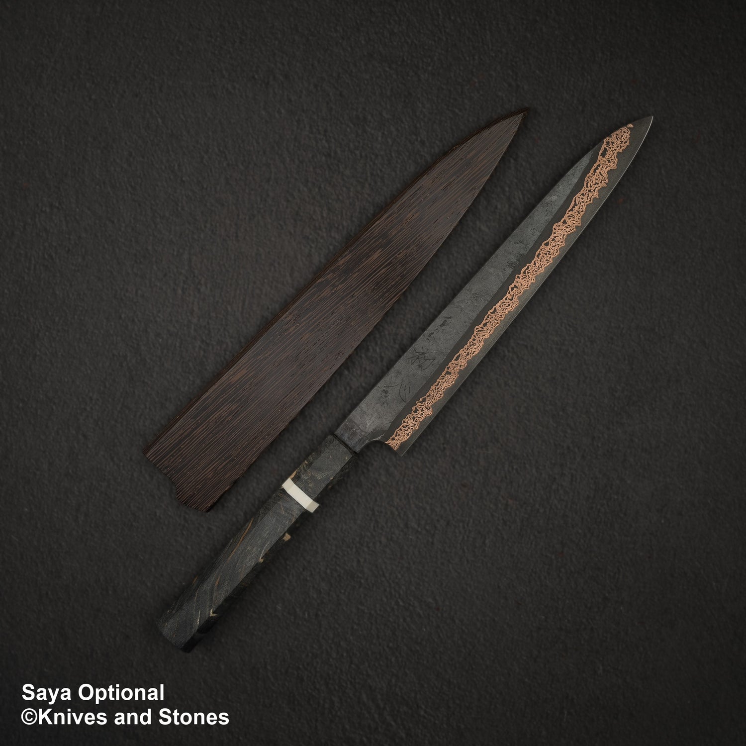 Hatsukokoro x Nigara Yorokobi SLD Copper Damascus Sujihiki 240mm Birch Handle