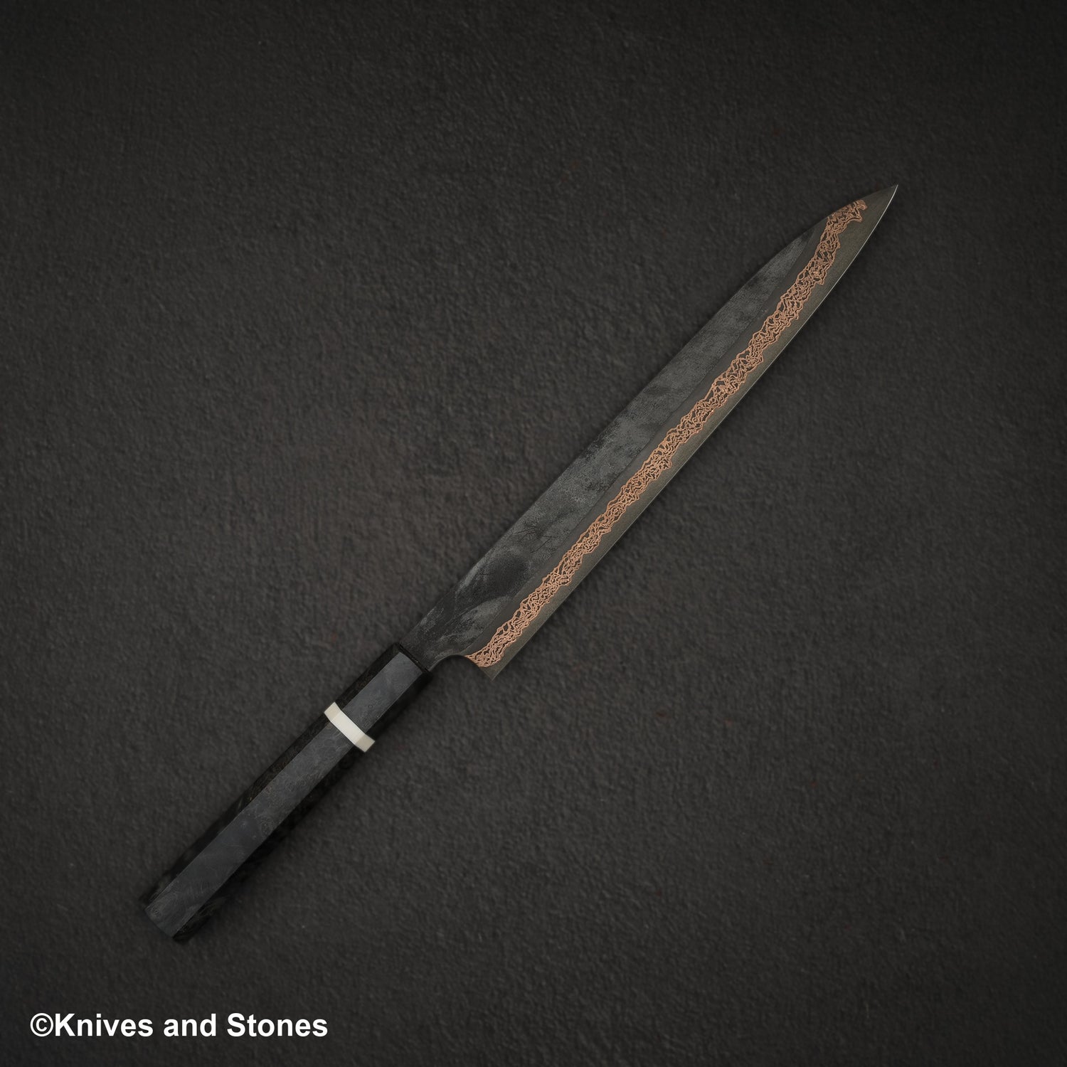 Hatsukokoro x Nigara Yorokobi SLD Copper Damascus Sujihiki 270mm Birch Handle