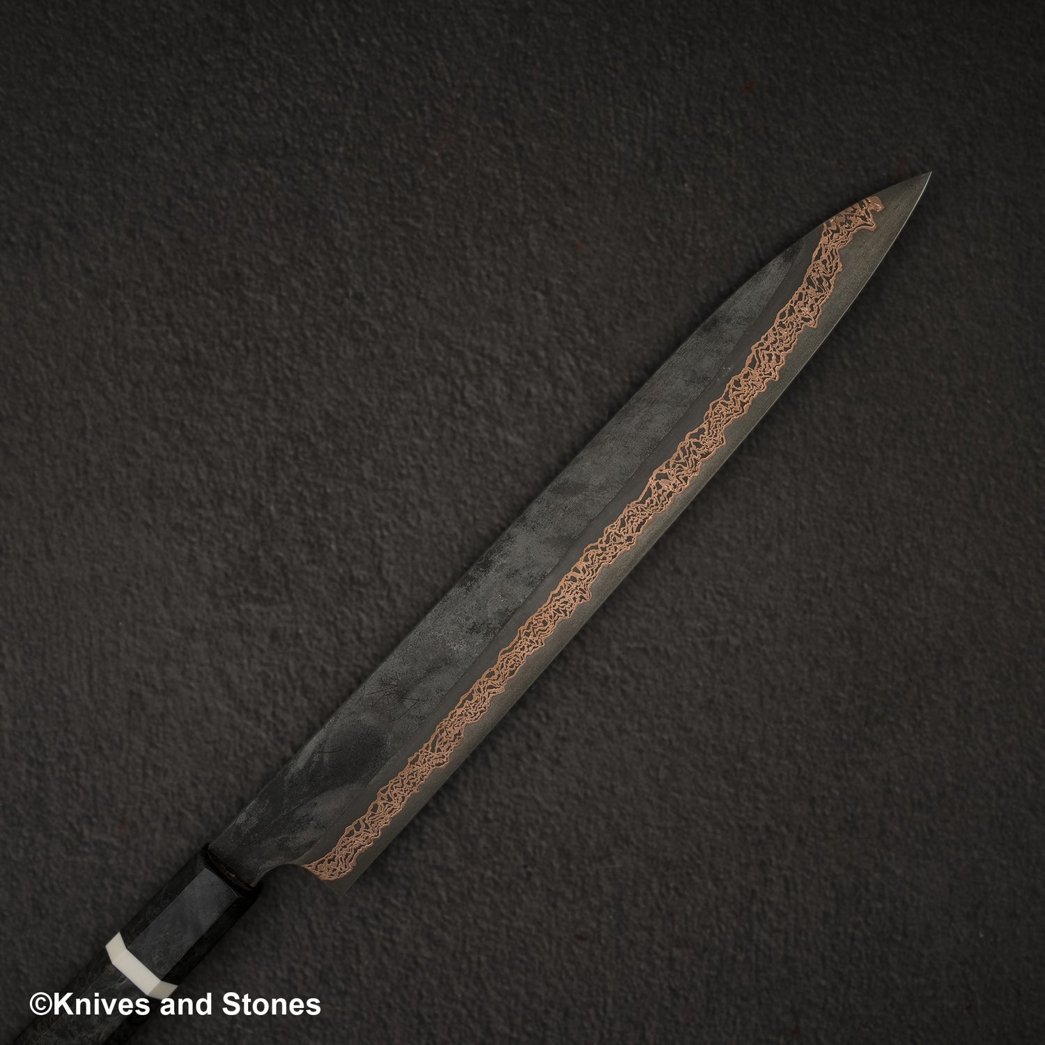 Hatsukokoro x Nigara Yorokobi SLD Copper Damascus Sujihiki 270mm Birch Handle