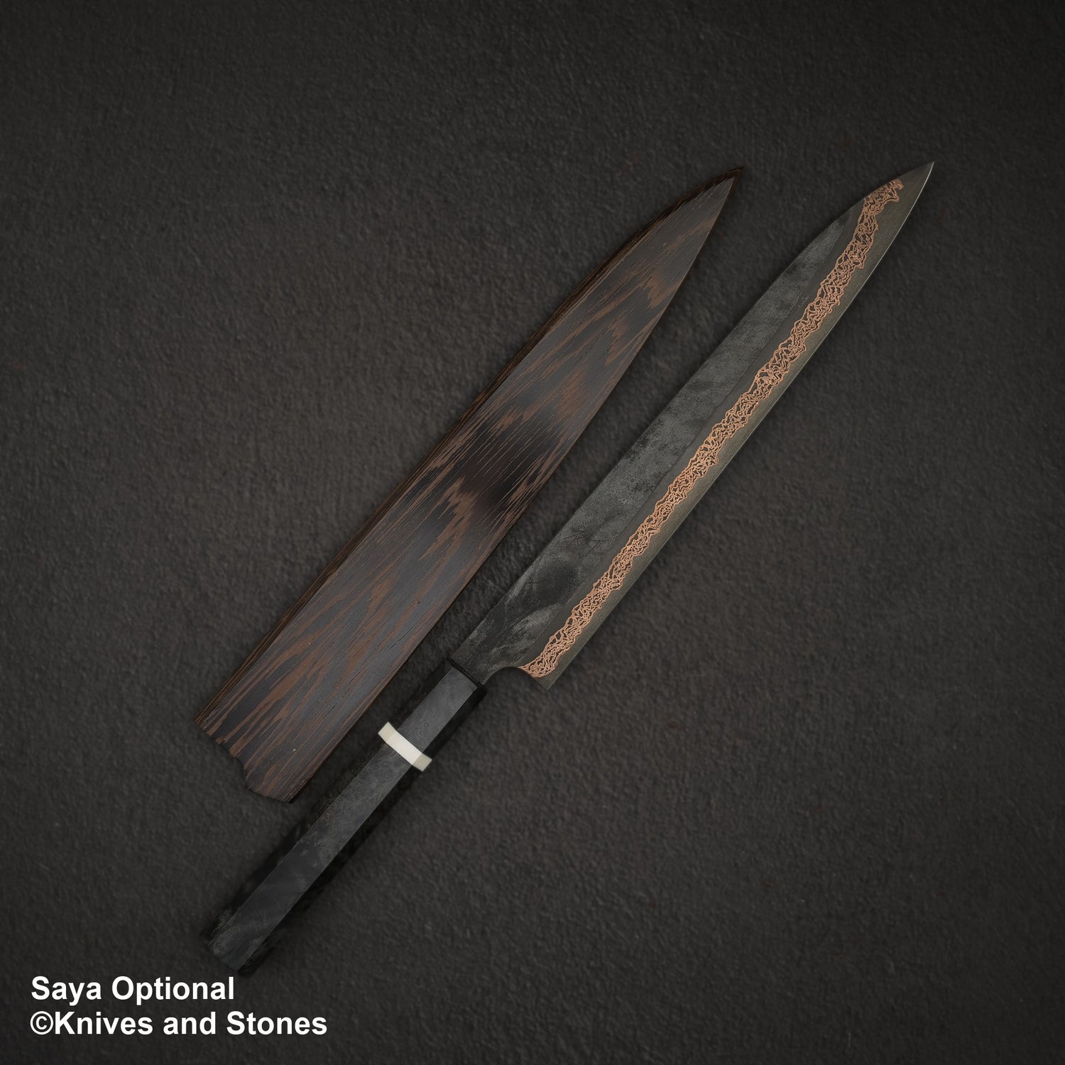 Hatsukokoro x Nigara Yorokobi SLD Copper Damascus Sujihiki 270mm Birch Handle