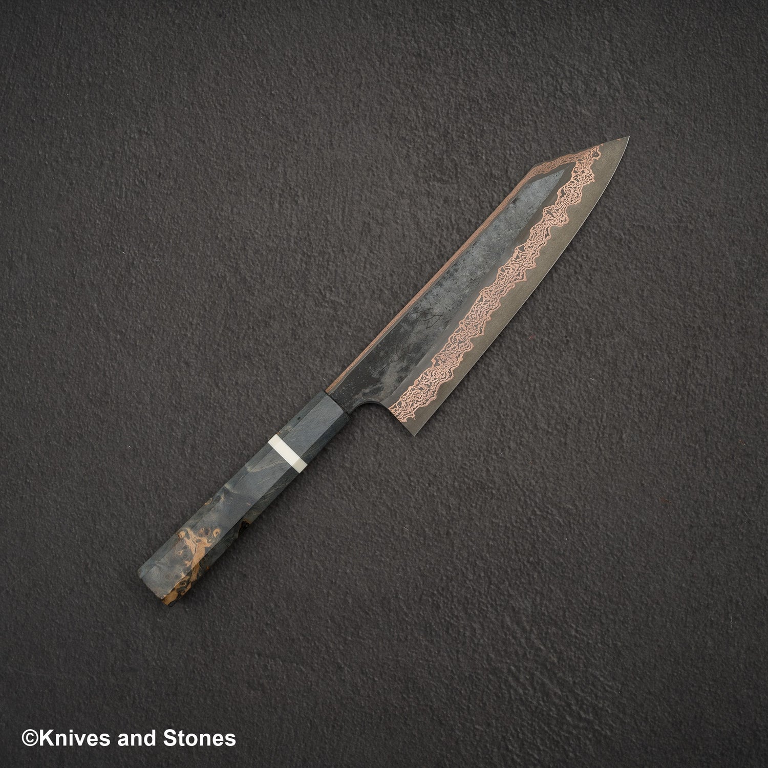 Hatsukokoro x Nigara Yorokobi SLD Copper Damascus K-tip Gyuto 210mm Birch Handle