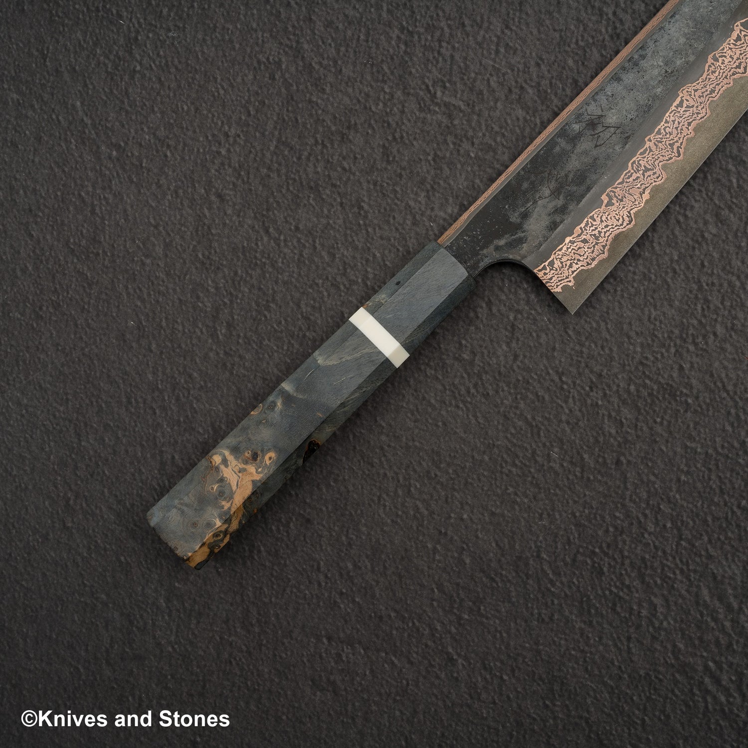 Hatsukokoro x Nigara Yorokobi SLD Copper Damascus K-tip Gyuto 210mm Birch Handle