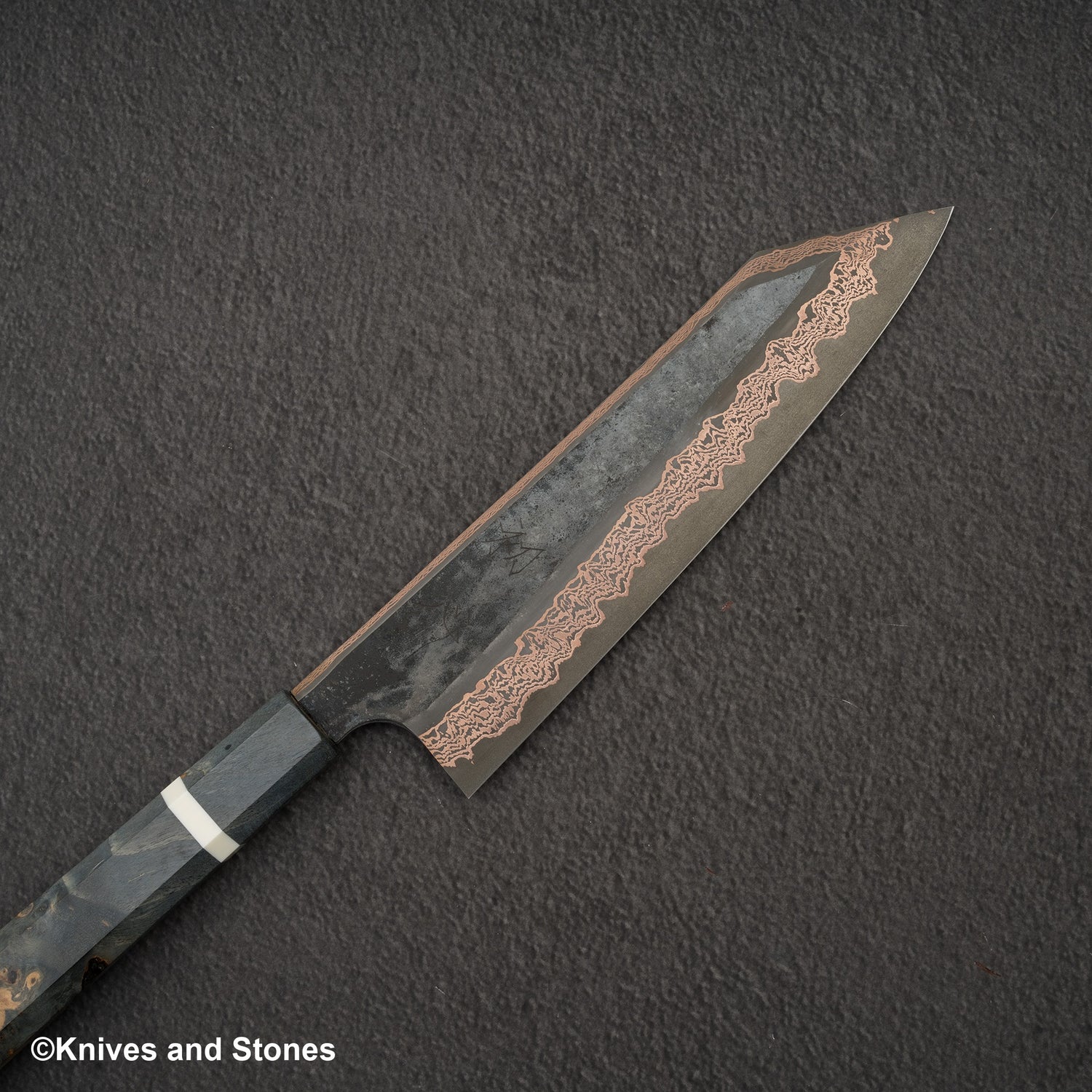 Hatsukokoro x Nigara Yorokobi SLD Copper Damascus K-tip Gyuto 210mm Birch Handle