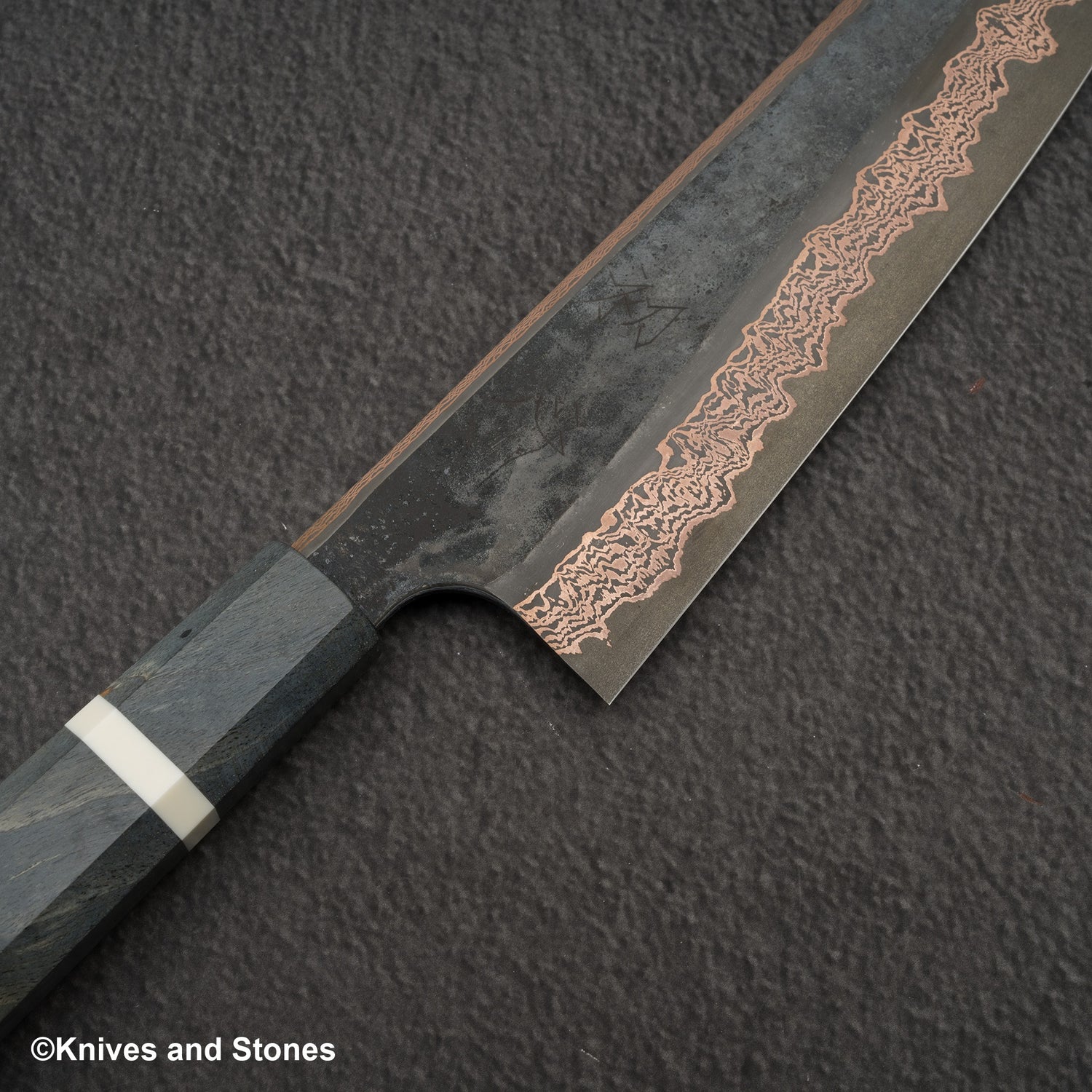 Hatsukokoro x Nigara Yorokobi SLD Copper Damascus K-tip Gyuto 210mm Birch Handle
