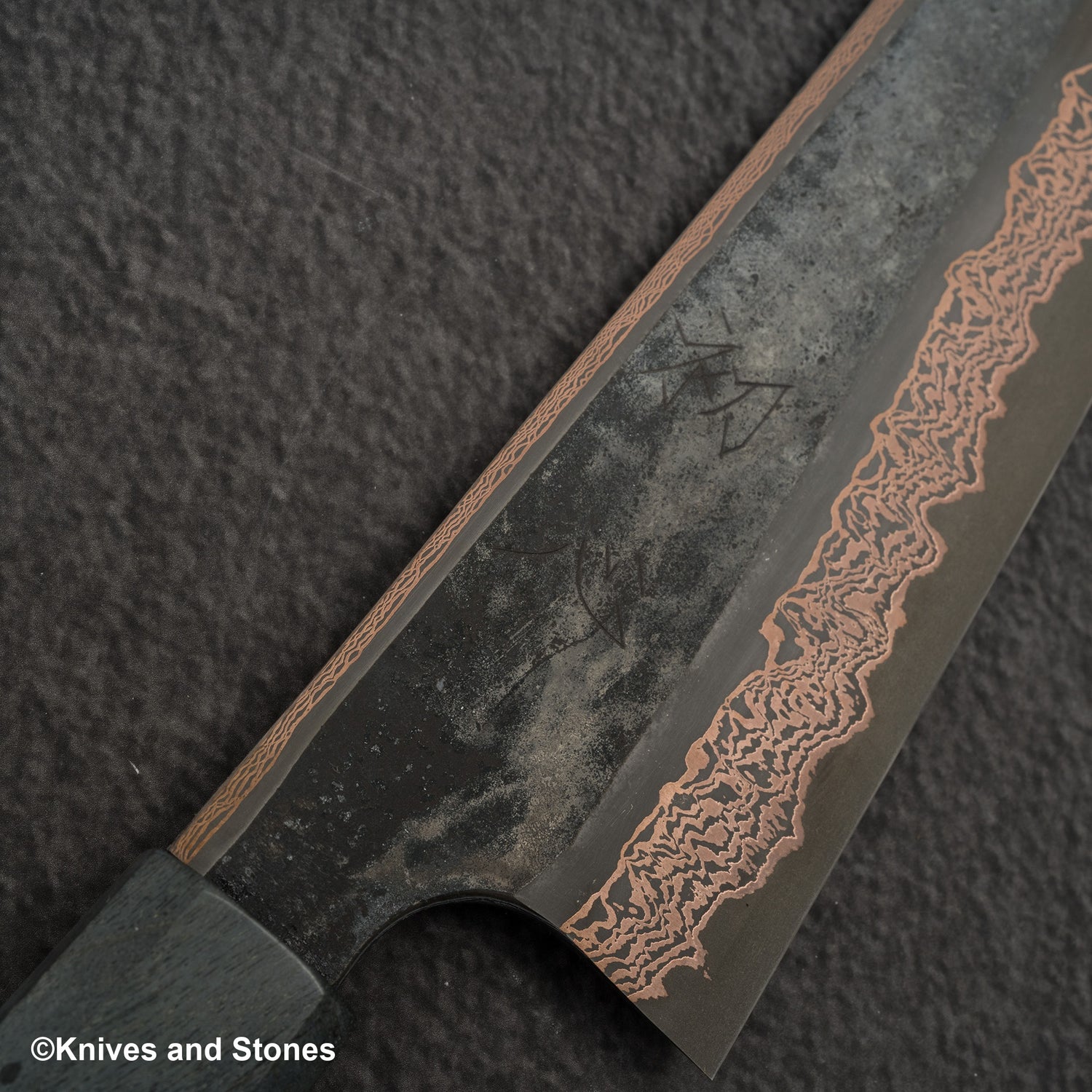 Hatsukokoro x Nigara Yorokobi SLD Copper Damascus K-tip Gyuto 210mm Birch Handle