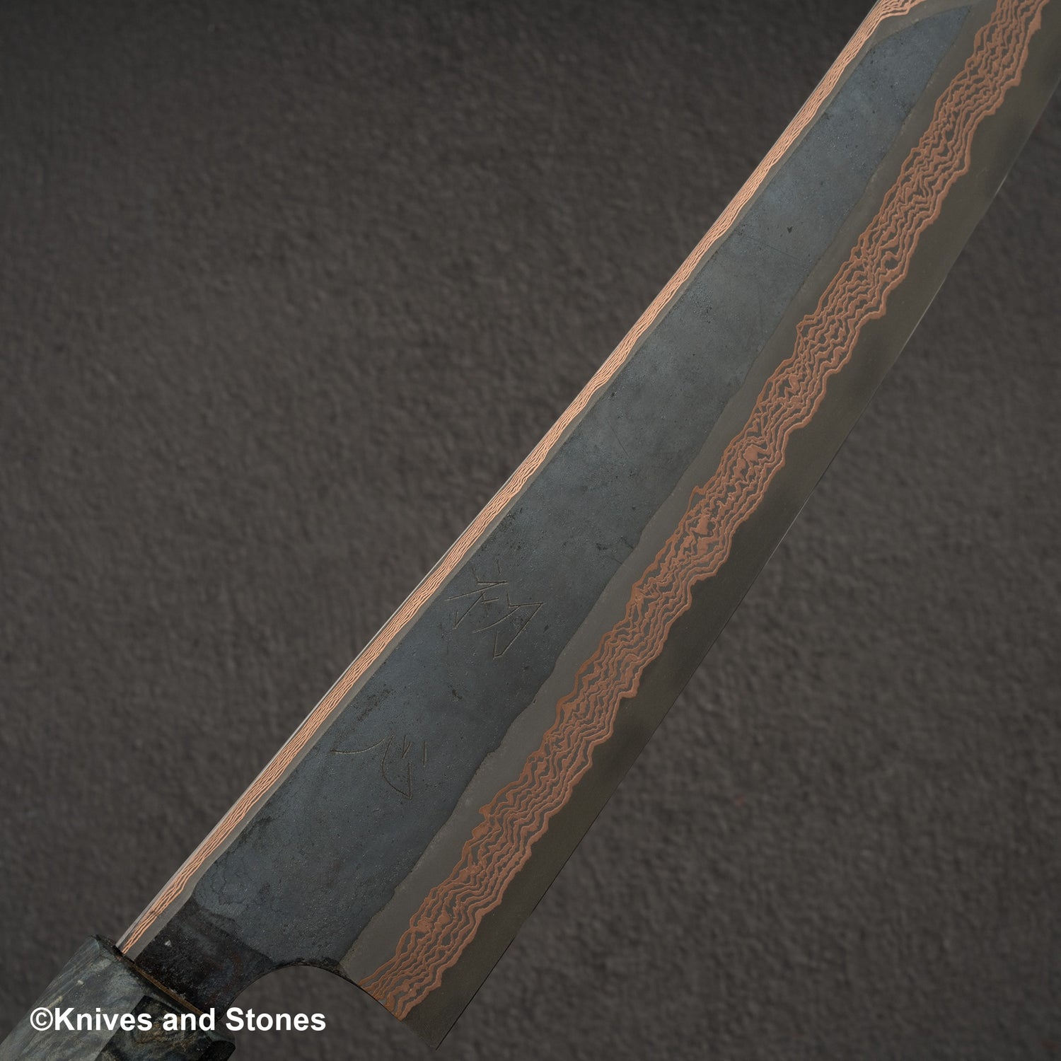 Hatsukokoro x Nigara Yorokobi SLD Copper Damascus K-tip Gyuto 240mm Birch Handle