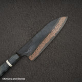 Hatsukokoro x Nigara Yorokobi SLD Copper Damascus Santoku 180mm Birch Handle