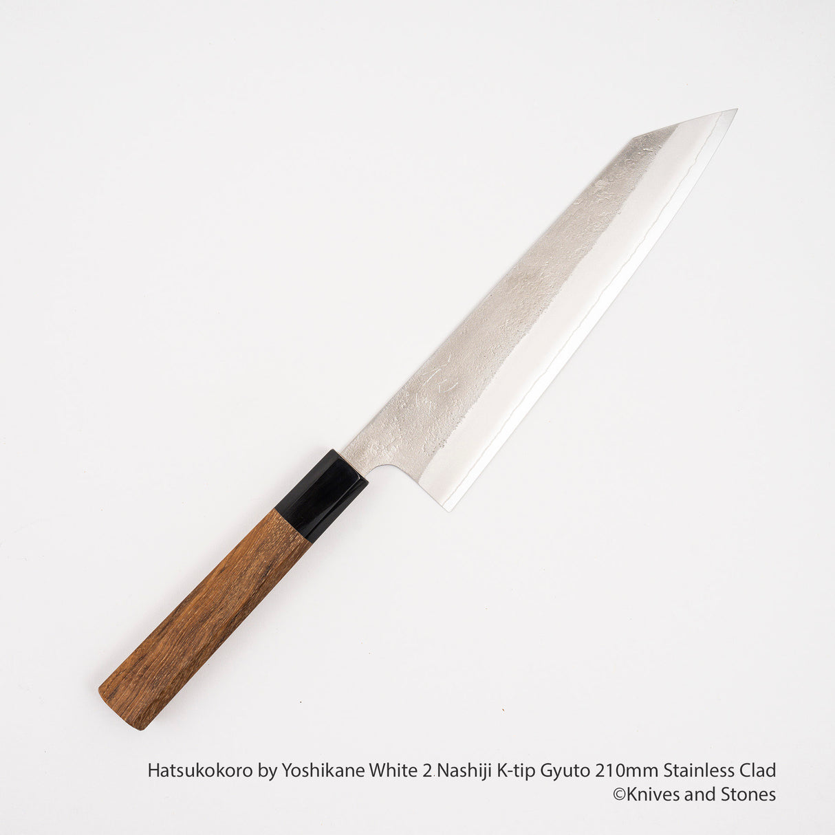 Yoshikane White 2 Nashiji K-tip Gyuto 210mm 不鏽鋼包覆
