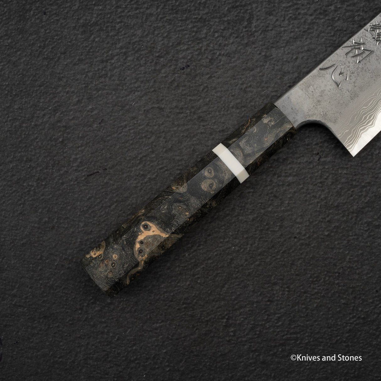 Nigara x Hatsukokoro Ryusui Blue 2 Damascus Santoku 170mm