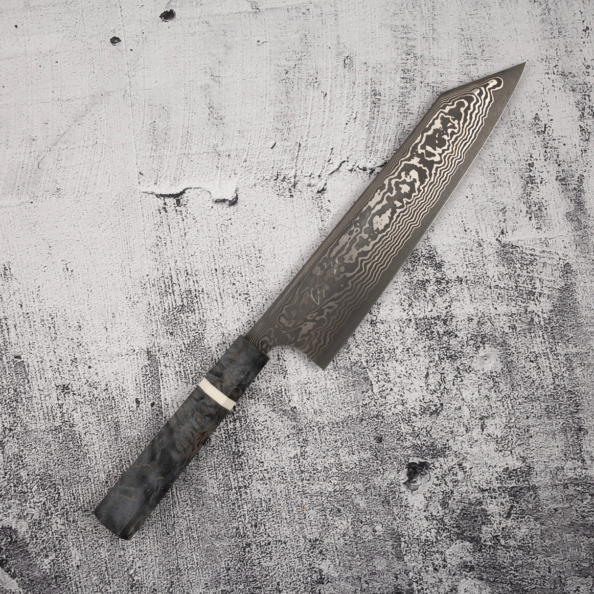 Hatsukokoro x Nigara Yorokobi Special SLD 黑內大馬士革 K 尖 Gyuto 240mm 樺木手柄