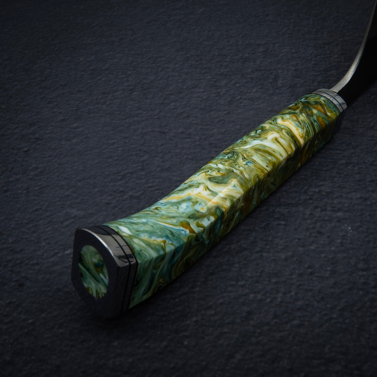 Hatsukokoro x Yoshikane SKD Nashiji Gyuto 210mm 超高，宇宙漩渦手柄
