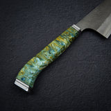 Hatsukokoro x Yoshikane SKD Nashiji Gyuto 210mm 超高，宇宙漩渦手柄