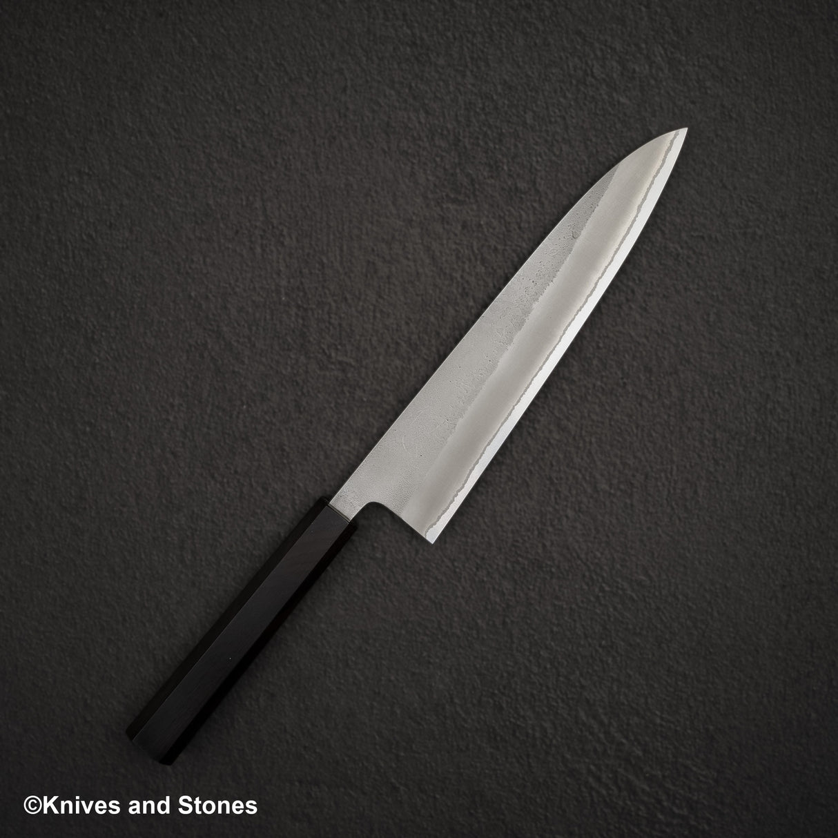 Hatsukokoro x Yoshikane White 2 Nashiji Gyuto 210mm 不鏽鋼包覆黑檀木手柄