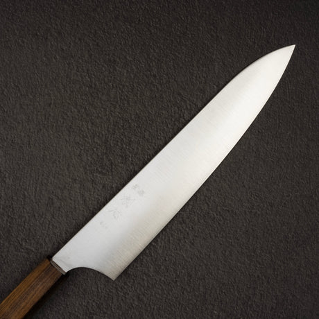 Hatsukokoro Hayabusa Aogami Super Migaki Gyuto 240mm Black Chacate