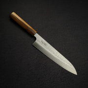 Knives and Stones 岩刃社 Arare SG2 牛刀 210mm by 甲鐵刃物, with Black Charcate Handle