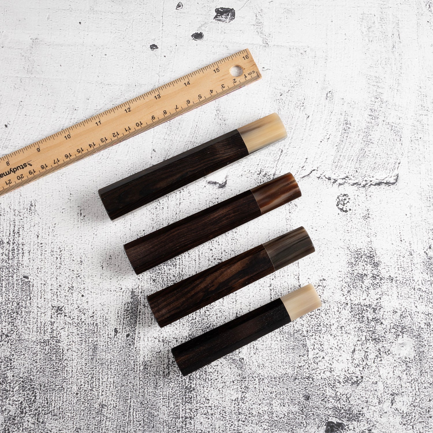 K&S Octagonal Ebony Handle with Blonde/Marble Ferrule