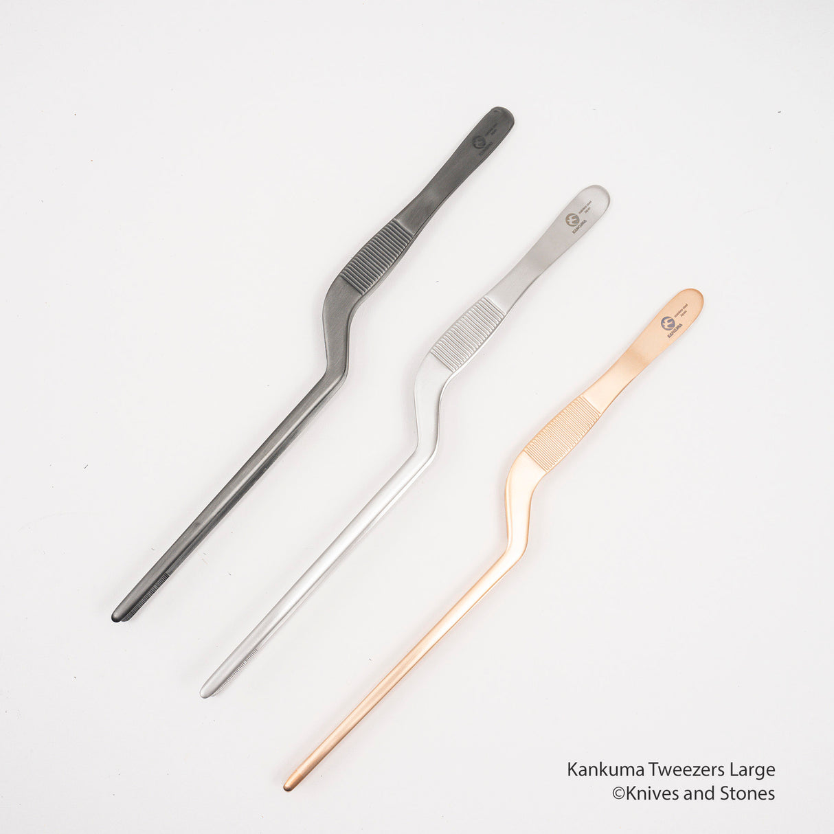 Kankuma 曲柄電鍍鑷子 25cm