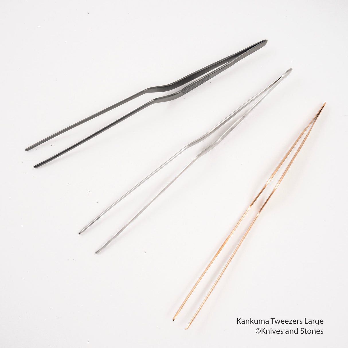Kankuma 曲柄電鍍鑷子 25cm