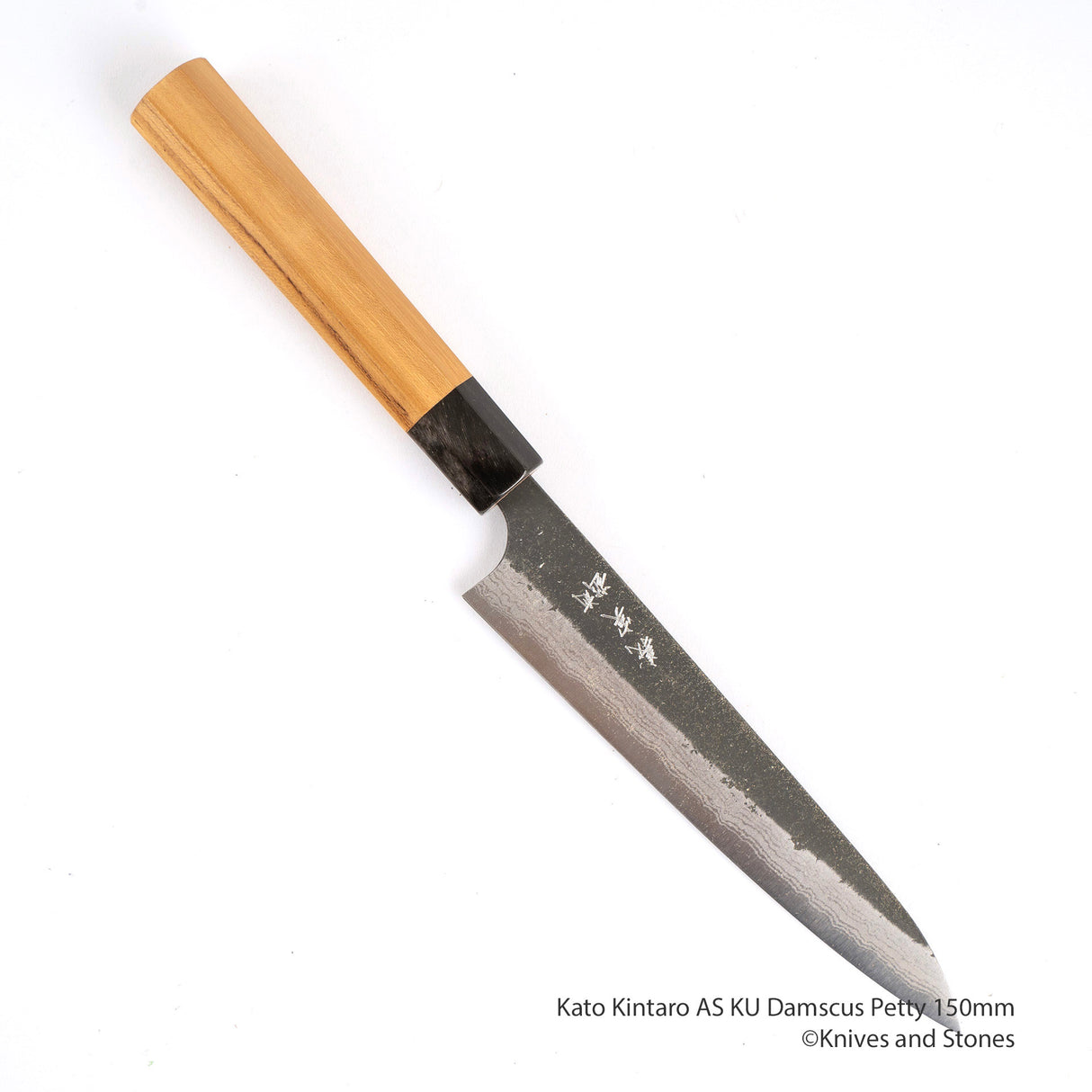 Yoshimi Kato Aogami（藍色）Super Kurouchi Damscus Petty 150毫米