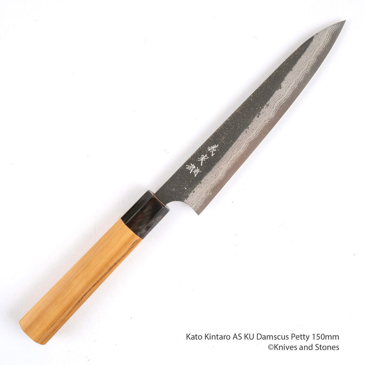 Yoshimi Kato Aogami（藍色）Super Kurouchi Damscus Petty 150毫米
