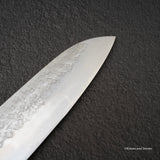 加藤佳美 SG2 Minamo Ktip Santoku 180mm Amboyna Burl Western SP