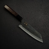 黑鐵 青鋼二號 黑打 文化刀 165mm B-Grade, 紫檀木 Handle