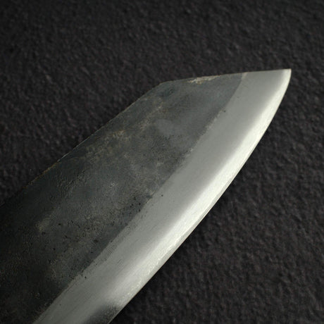 黑鐵 青鋼二號 黑打 文化刀 165mm B-Grade, 紫檀木 Handle