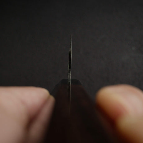 黑鐵 青鋼二號 黑打 文化刀 165mm B-Grade, 紫檀木 Handle