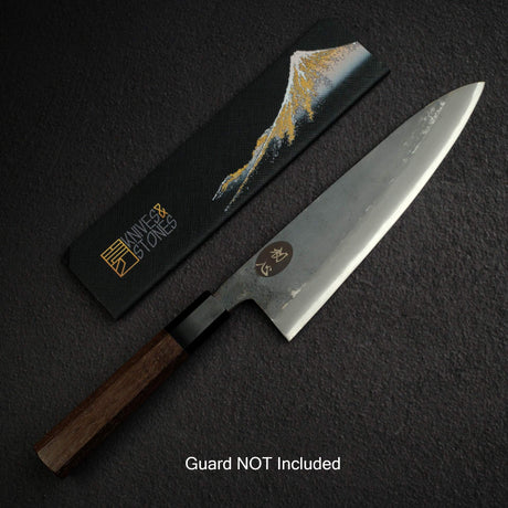黑鐵 青鋼二號 黑打 牛刀 210mm B-Grade, 紫檀木 Handle