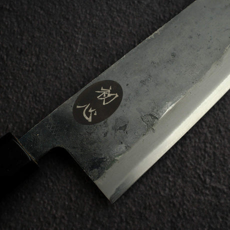 黑鐵 青鋼二號 黑打 三德刀 165mm 紫檀木手柄，附初心刻印