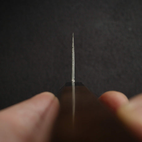黑鐵 青鋼二號 黑打 三德刀 165mm 紫檀木手柄，附初心刻印