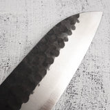 昌景小石 AS 三德刀 175mm，青鋼超級 黑打槌目 K&S 愛心型鐵木手柄