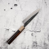 Masakage Koishi AS Petty 120mm, Aogami Super Kurouchi Tsuchime K&S Hearted-shaped Ironwood Handle