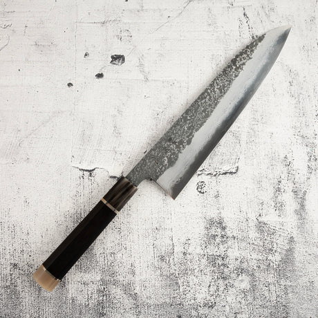 增田義英 青一 黑染大馬士革牛刀 240mm