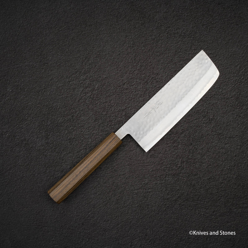 Masutani VG1 Tsuchime Nakiri 165mm Black Chacate Handle