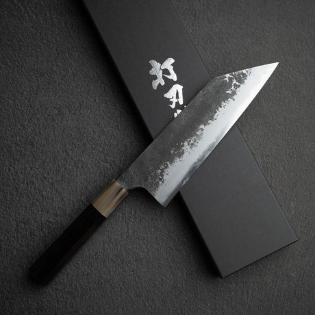 真崎 白鋼二號 黑打 三德刀 180mm