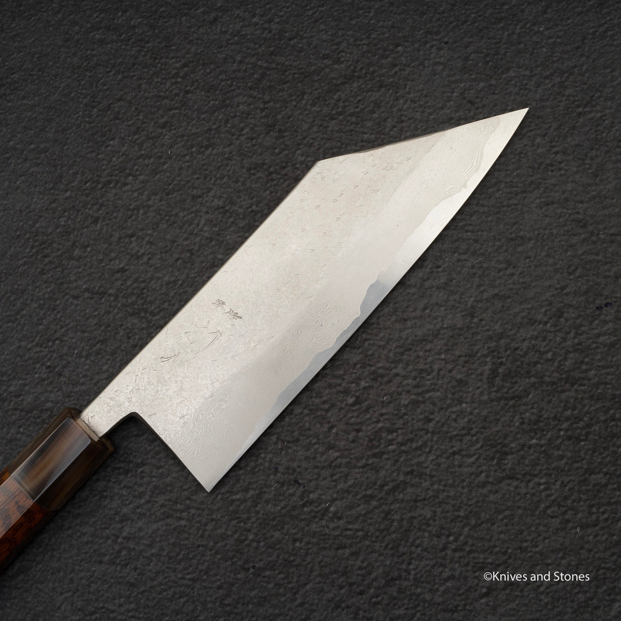 宮崎梶屋 x Hatsukokoro 大馬士革銀山博多 180mm 蛇紋木手柄