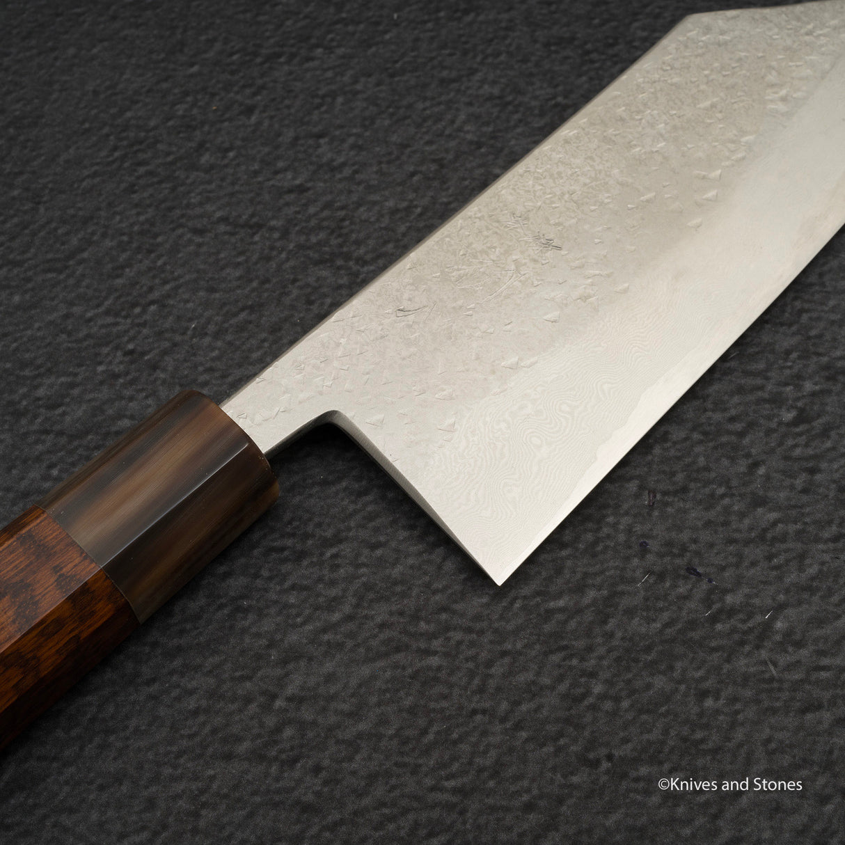 宮崎梶屋 x Hatsukokoro 大馬士革銀山博多 180mm 蛇紋木手柄