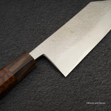 宮崎梶屋 x Hatsukokoro 大馬士革銀山博多 180mm 蛇紋木手柄