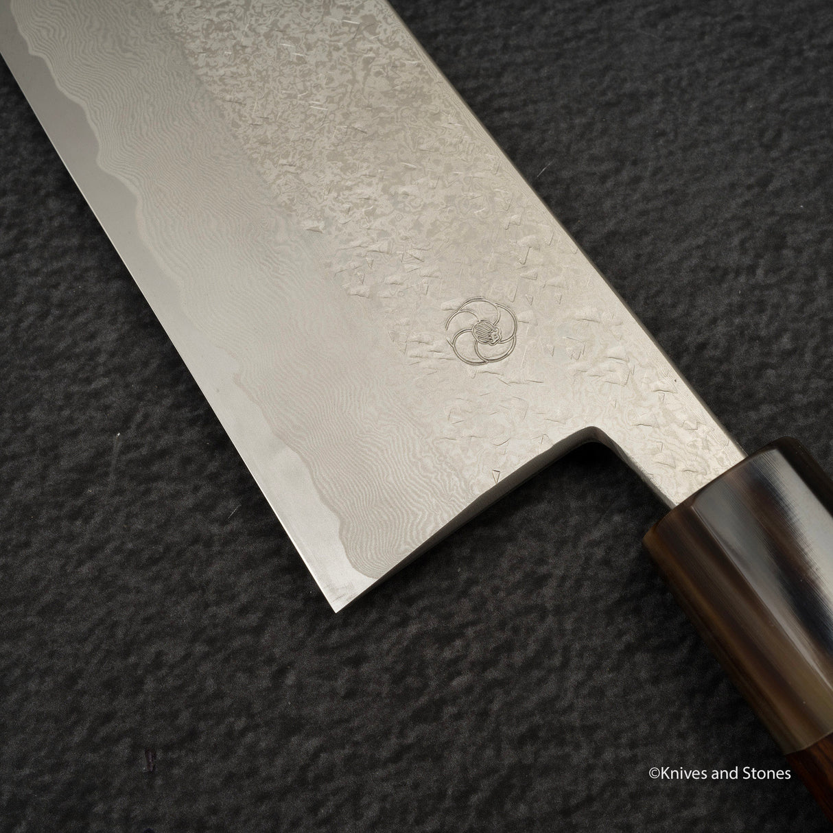 宮崎梶屋 x Hatsukokoro 大馬士革銀山博多 180mm 蛇紋木手柄
