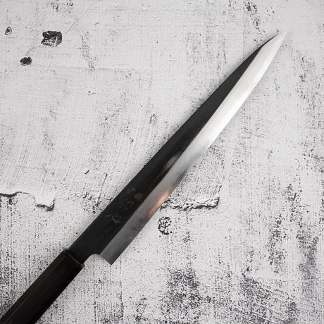 Nakakawa Blue 1 KU 大馬士革 Sujihiki 240 毫米蝕刻黑檀木 Hatsukokoro 出品