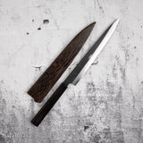 Nakakawa Blue 1 KU 大馬士革 Sujihiki 240 毫米蝕刻黑檀木 Hatsukokoro 出品