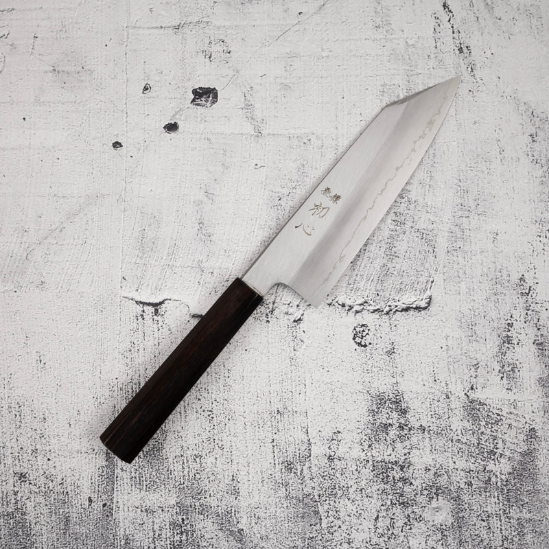 中川 銀三鋼 文化刀 165mm 搭配 Knives and Stones 岩刃社黑檀木手柄
