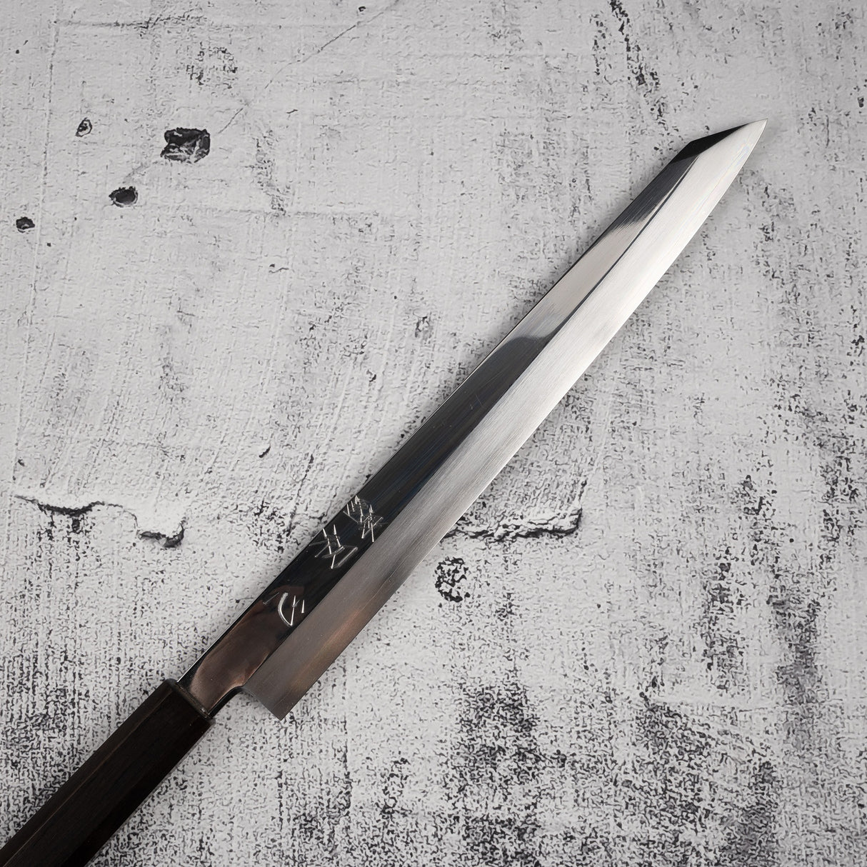 Nakagawa Ginsan K-tip Yanagiba 270 毫米鏡面拋光烏木手柄